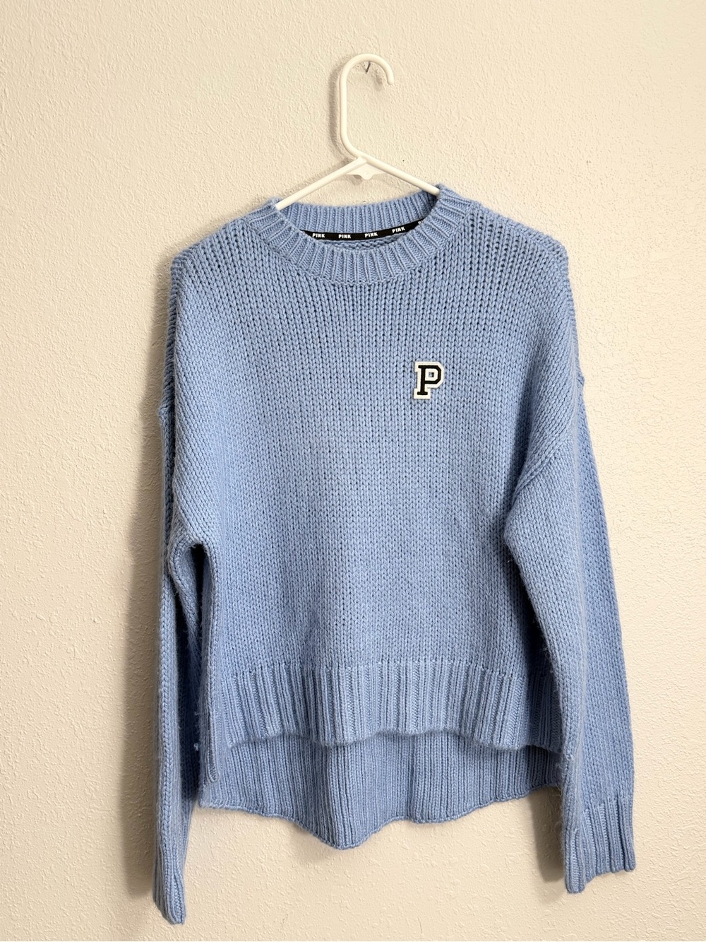 PINK Victoria's Secret Sky Blue Oversized Crewneck Sweater
